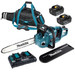 Makita DUC353PT2 36V (Twin 18V) LXT Cordless Chainsaw – 35cm Bar, 2x 5.0Ah Batteries & Carry Bag