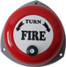 Rotary Fire Alarm Hand Bell 9"