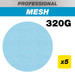 Trend AB/150/320P - 150mm 320G Pro Mesh Random Orbital Sanding Disc, 5 Pack