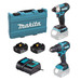 Makita DLX2537ST 18V LXT Brushless Combo Kit DHP490 Combi Drill & DTD157 Impact Driver with 2x 5.0ah Batteries