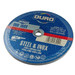 DURO 230mm  9" x 1.9mm Steel & Inox Flat Cutting Discs x 5