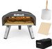 Mimiuo Outdoor Gas Pizza Oven With Pizza Stone, Peel & UK Regulator, G-Oven, Black