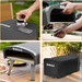 Mimiuo Outdoor Gas Pizza Oven With Pizza Stone, Peel & UK Regulator, G-Oven, Black