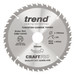 Trend CSB/19040 CraftPro 190mm 40T Circular Saw Blade 30mm Bore for General Purpose and Fine Finish Cutting