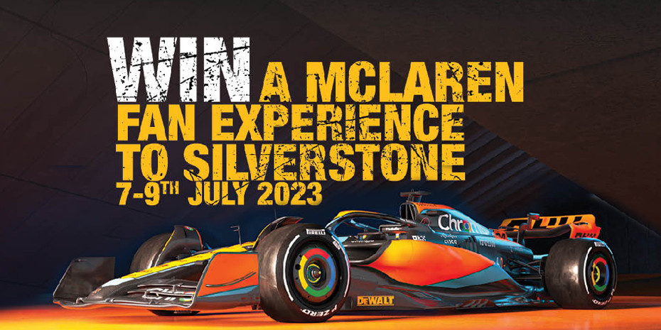 Rev Up Your Excitement: Win a McLaren Fan Experience at Silverstone with DEWALT!