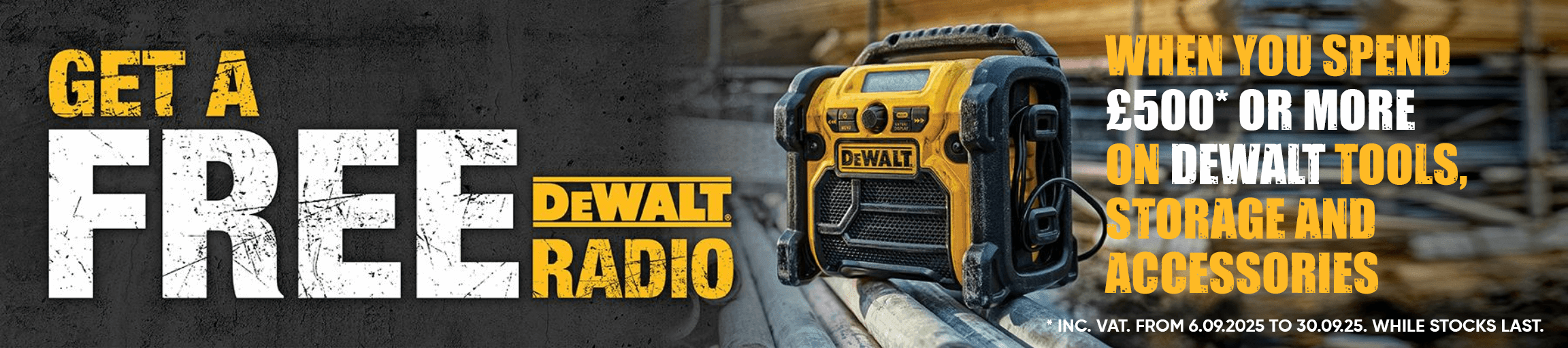 Get a free dewalt radio