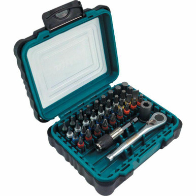 toilet bassin pensionist Makita P-79158 39-Piece Screwdriver Bit & Ratchet Set