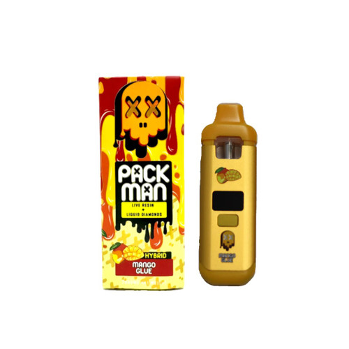 PACKMAN - MANGO GLUE - DISPOSABLE RECHARGEABLE VAPE - LIVE RESIN + LIQUID DIAMONDS - 2GM (2000MG)