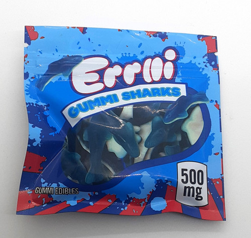 GUMMI SHARKS - TERPY WEIRD WORMY GOODNESS (500Mg THC) front