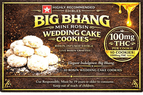 BIG BHANG MINI THC WEDDING CAKE COOKIES (1000 Mg THC) 10 X 100mg THC)