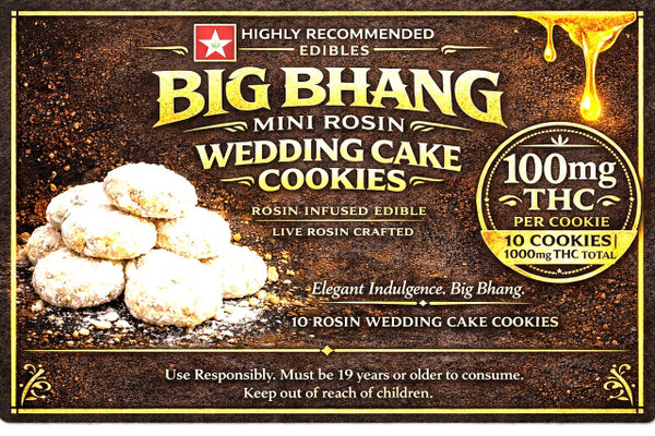 BIG BHANG MINI THC WEDDING CAKE COOKIES (1000 Mg THC) 10 X 100mg THC)