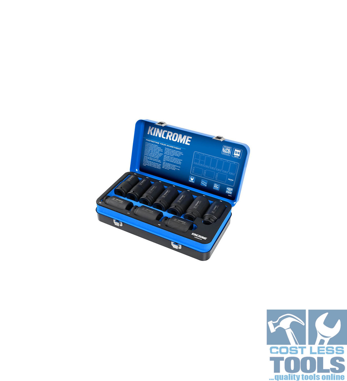 Kincrome deep clearance impact socket set