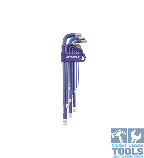 Kincrome Ball Point Hex Key Set Long Series 9 Piece