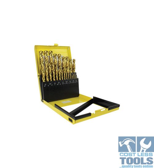 Alpha 25 Piece TiNite Gold Series Reduced Metric Slimbox Drill Set 1-13mm SM25R