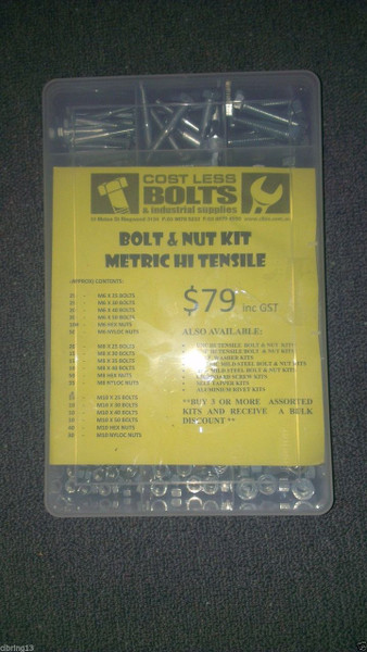 High Tensile Imperial UNC Bolt & Nut Kit