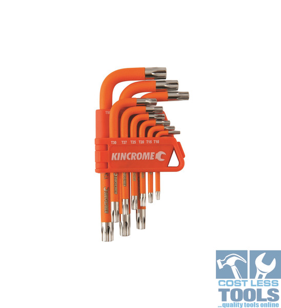 Kincrome Tamperproof TORX® Key Set Short Series 9 Piece