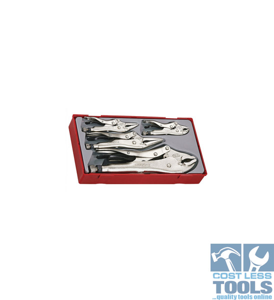 Teng 5 Piece Power Grip Pliers Set - TTVG05