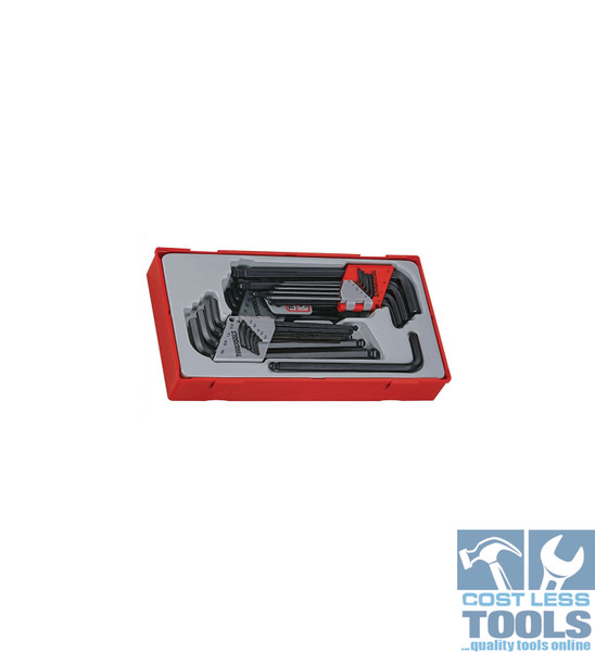 Teng 28 Piece Hex Key Metric, AF and Torx Keys - TTHT28