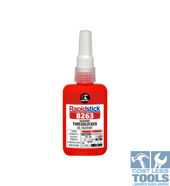 Chemtools Rapidstick ® 8263 Red High Strength (Oil Tolerant) Threadlocker 50ml