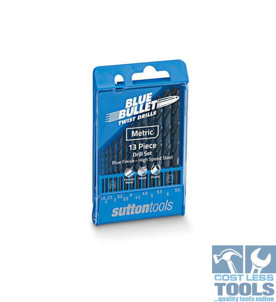 Sutton 13 Piece HSS Metric Blue Bullet Drill Set - D102SM1