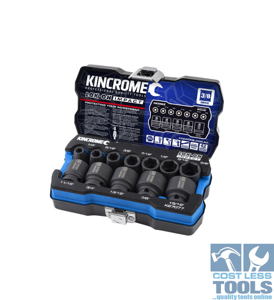 Kincrome LOK-ON™ 12 Piece 3/8" Drive Impact Socket Set