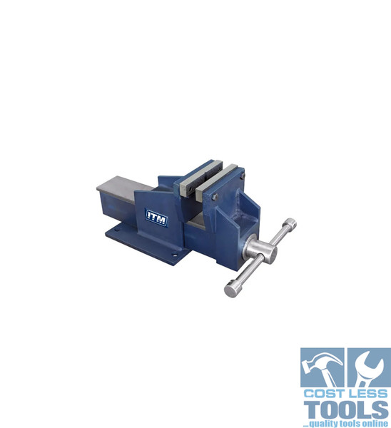 Trademaster Fabricated Steel Bench Vice Straight Jaw 100mm