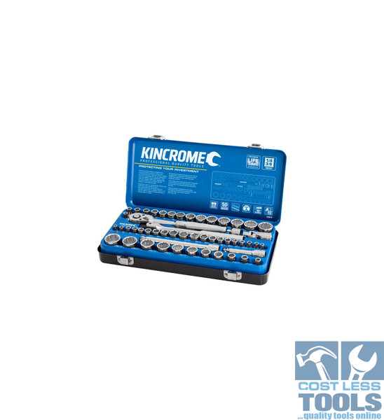 Kincrome 52 Piece 1/4" &  3/8" Drive Metric/Imperial Socket Set
