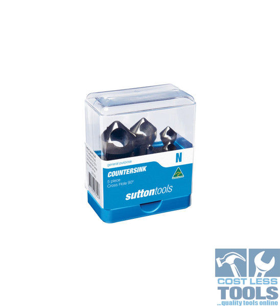 Sutton 5 Piece 90° Cross Hole Deburring Countersink Set - C101SC1