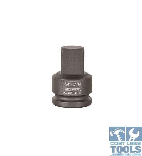 Kincrome Impact Adaptor 3/4"F x 1"M 3/4" Square Drive Cost Less Tools