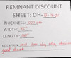 Discounted Zinc Sheet  - OH-12-18-25 - .027(Soft) X ≈ 45" x ≈ 144" (Small Dents Along Edge)