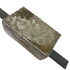 Aluminum Block Anode 6"x3.5"x2" with a steel strap ~12" long +/- 1/4"