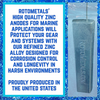 RotoMetals' 3lb Sacrificial Zinc Marine Anode (Special 4 Pack Set) - FREE SHIPPING - (For Boat Lifts and Docks)