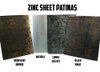 Zinc Sheet Sample for Counter Tops, Range Hoods Tables - 8" x 11"