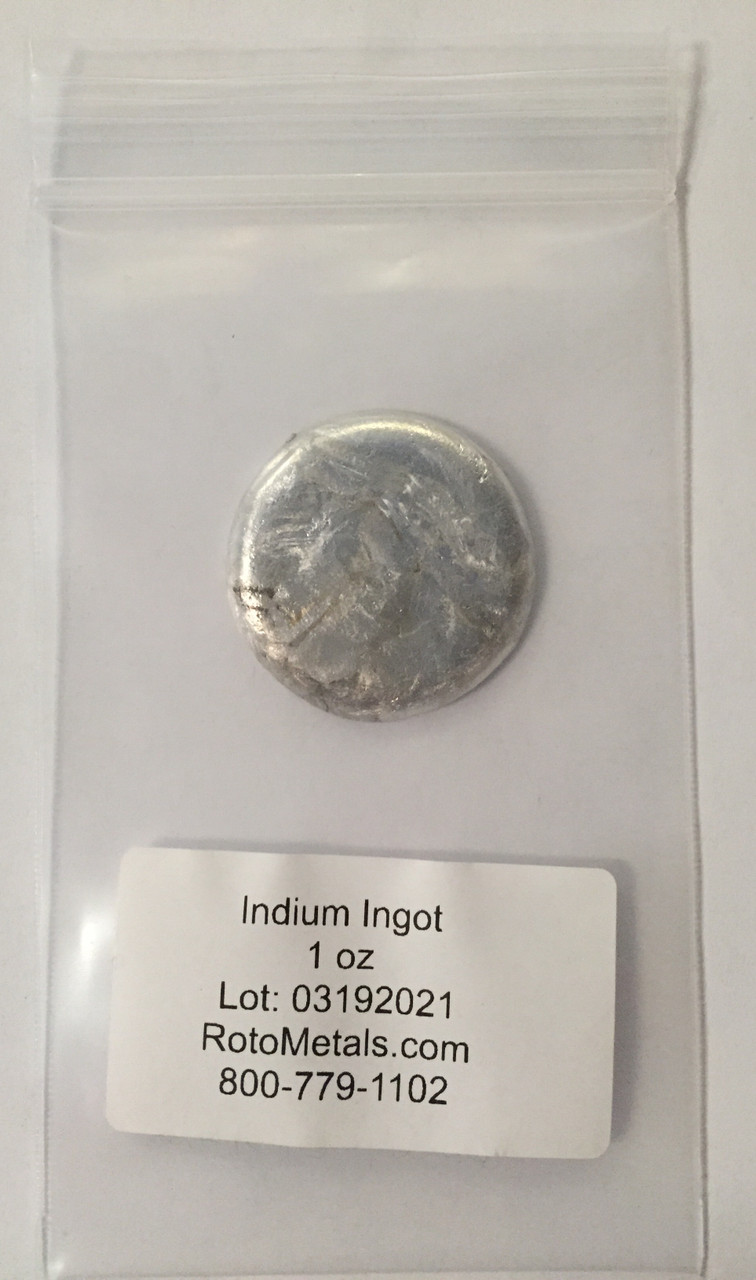 Indium 99.99% Pure 1 oz - RotoMetals