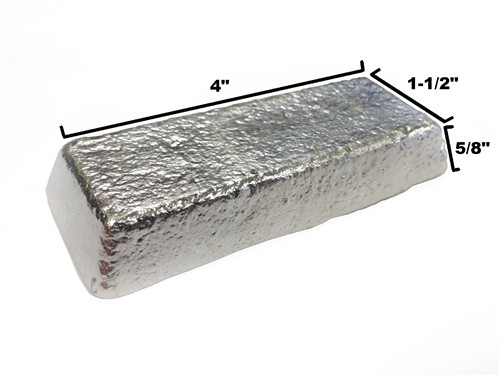 Alloy R97 Pewter Casting Ingot~ 97% Tin 2.5 %Bismuth , .25% Silver