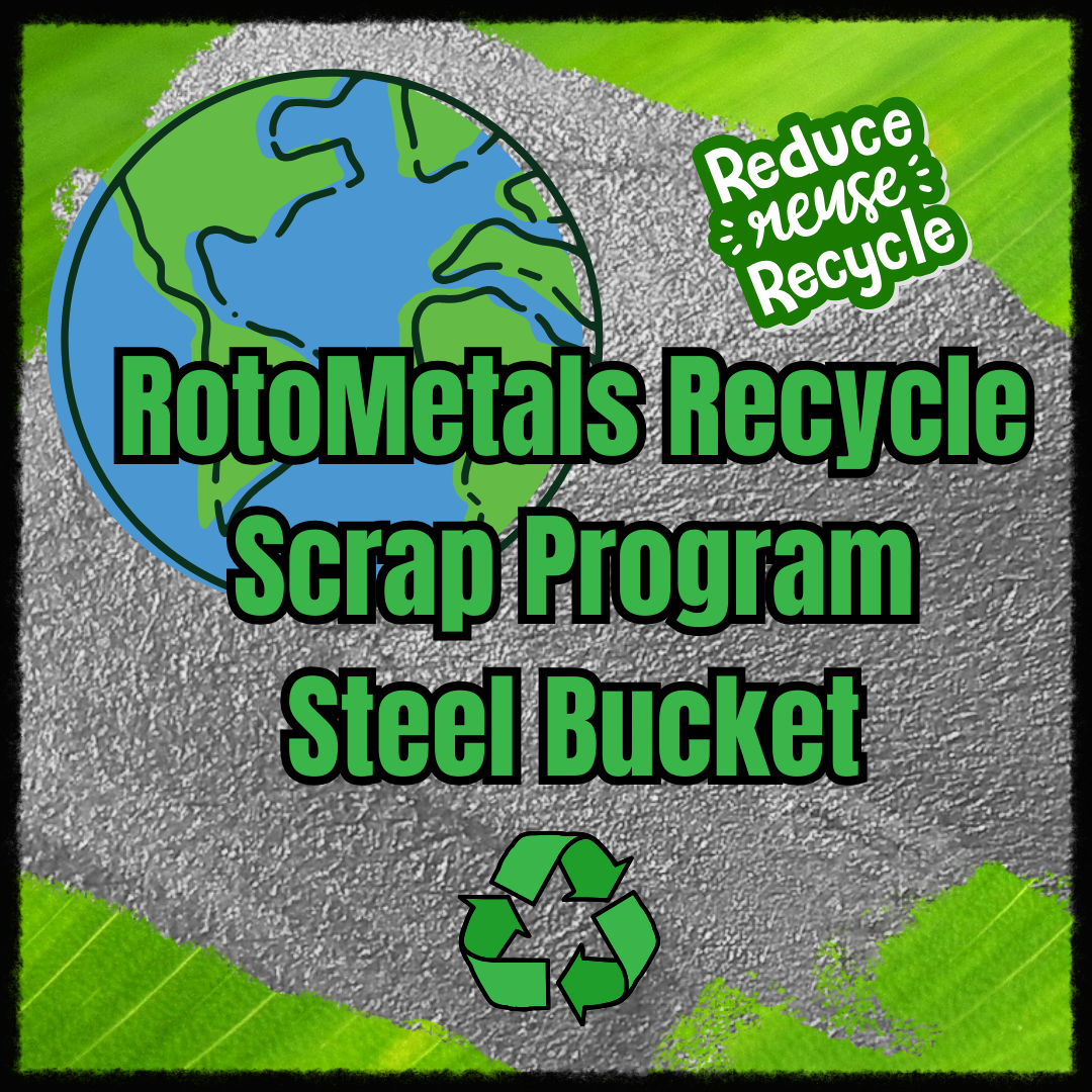 RotoMetals Recycle Scrap Program Steel Black Bucket (For Tin/Lead Scrap ...