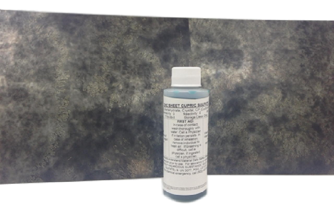 Patina Cupric Sulfate Solution Gray To Black On Zinc Rotometals