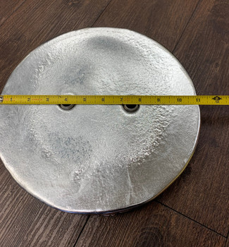 Zinc Disc 11" Diameter x 1" Thick with 2-   5/8" holes on 3.5" CTC