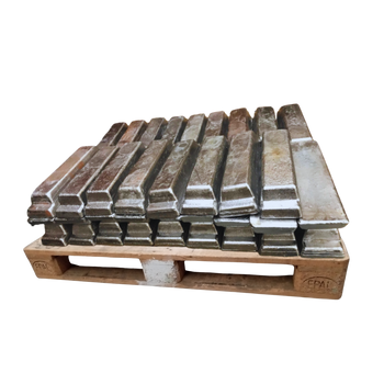 Pallet Hardball Bullet Alloy Ingots 1000 pounds 2%-Tin,6%-Antimony,and 92%- Lead - RotoMetals