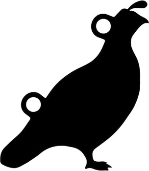 High Caliber AR500 3/8" Thick Animal Silhouette Targets - for Precision Practice Button Quail Hen(Quail #1, 13x15)