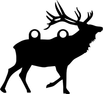 High Caliber AR500 3/8" Thick Animal Silhouette Targets - for Precision Practice Deer Elk Moose Doe(Elk #1, 18x20)