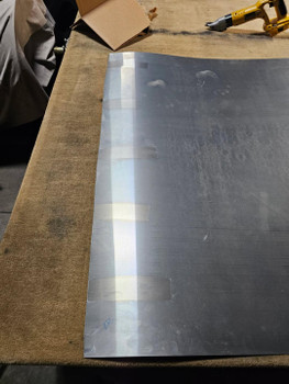 Discounted Zinc Sheet - OH-09-22-25-02 - .030"x44.875"x41" (Little Oxidation, Light Scratches, End Of Coil)