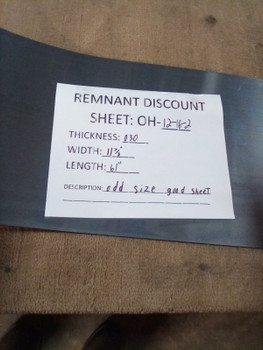  Zinc Sheet for Counter Tops, Back Splash, Bar Top Remnant Discount Sheet . OH-12-16 .030x117/8x90"