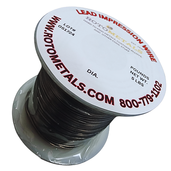 Lead Impression Wire-0.21875" 99.9% - 5 Pound Spool (5.55 mm)  Clearance Checking