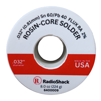 60Sn40Pb Rosin Core Solder RA2% .032" 8oz 