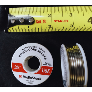 99.3Sn0.7Cu Lead Free Solder .062" 3oz