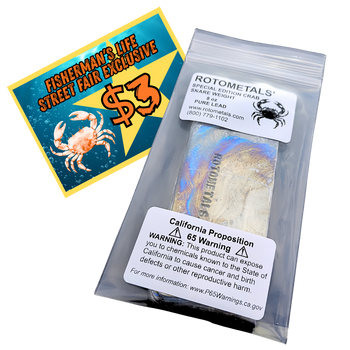 8oz FLAT LEAD CRAB‑SNARE WEIGHT - (2026 Fisherman's Life Street Fair Exclusive )