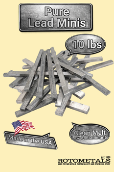 10 lb Pure Lead Mini Bars / Casted Mini Ingots – 99.9% Lead | Made in USA