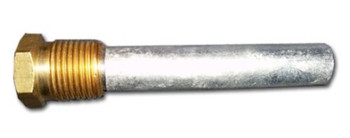 COR-IN 1/2" NPT x 6" Complete Zinc Pencil Anode with Brass Plug