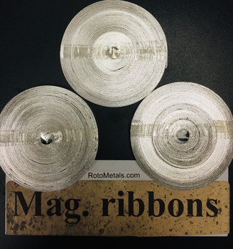 Magnesium Ribbons, 5 Coils,  40ft-70ft long each, 99.8% Pure